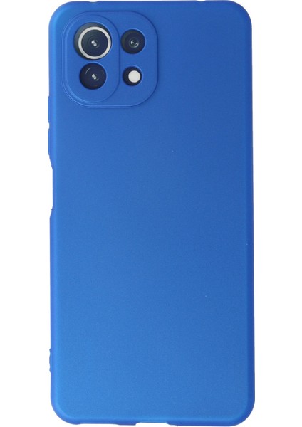 Xiaomi Mi 11 Lite Kılıf Premium Rubber Silikon - Mavi 13