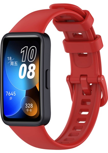 Huawei Band 8 Uyumlu Klasik Kordon Zore - Kırmızı