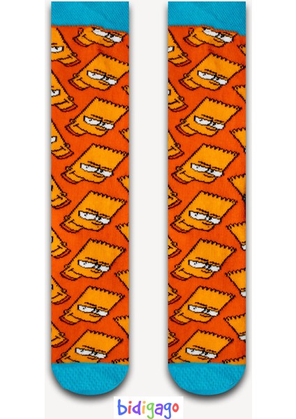 Bart Simpson Desenli Unisex Çorap