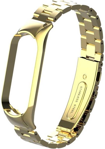 Xiaomi Mi Band 5 Uyumlu Krd-04 Metal Kordon - Gold