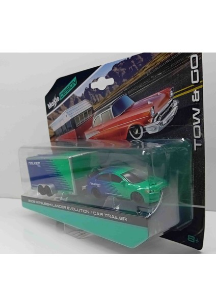 Dianomi Maisto 1:64 2008 Mitsubishi Lancer Evolution/ Car Trailer fırsatları