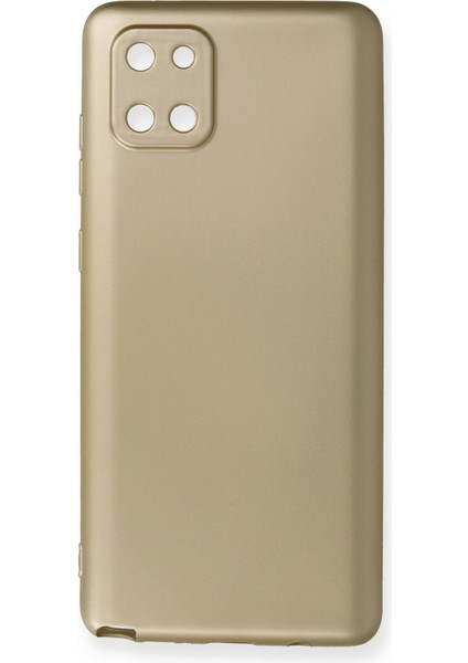 Samsung Galaxy A81 / Note 10 Lite Kılıf Premium Rubber Silikon - Gold 13