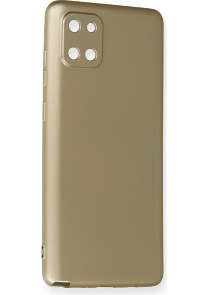 Samsung Galaxy A81 / Note 10 Lite Kılıf Premium Rubber Silikon - Gold 13