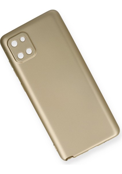 Samsung Galaxy A81 / Note 10 Lite Kılıf Premium Rubber Silikon - Gold 13