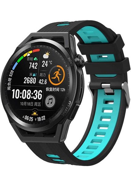 Galaxy Watch Active 2 40MM Krd-55 Uyumlu Kordon Zore - Beyaz-Siyah