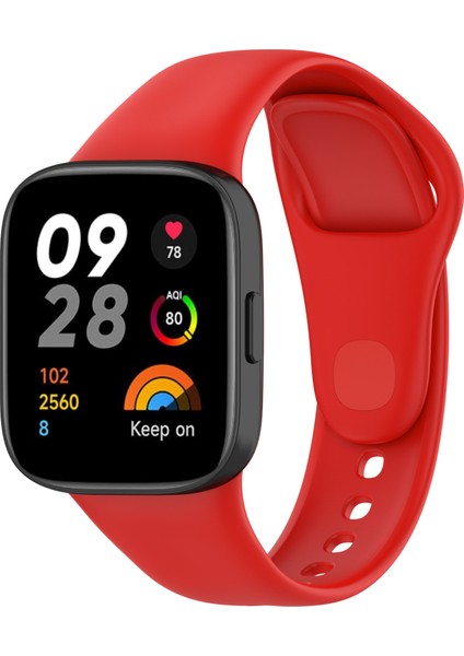 Xiaomi Redmi Watch 3 Uyumlu Krd-81 Uyumlu Kordon Zore - Kırmızı
