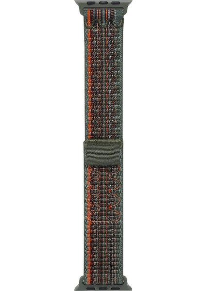 Watch Ultra 49MM Uyumlu Krd-91 Hasır Kordon Strap Kayış Zore - Koyu Yeşil