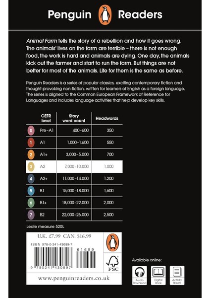 Penguin Readers Level 3: Animal Farm (Elt Graded Reader) fiyatları
