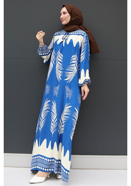 Yaprak Tesettür Elbise Acı Kahve modelleri