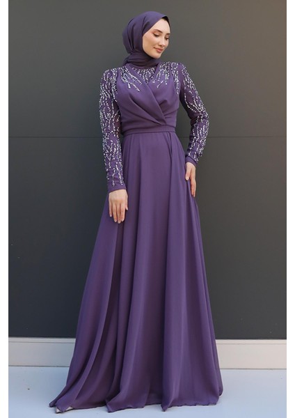 Vela Tesettür Şifon Abiye Sütlükahve fiyatları