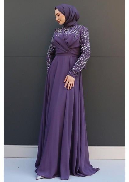 Vela Tesettür Şifon Abiye Sütlükahve fırsatları