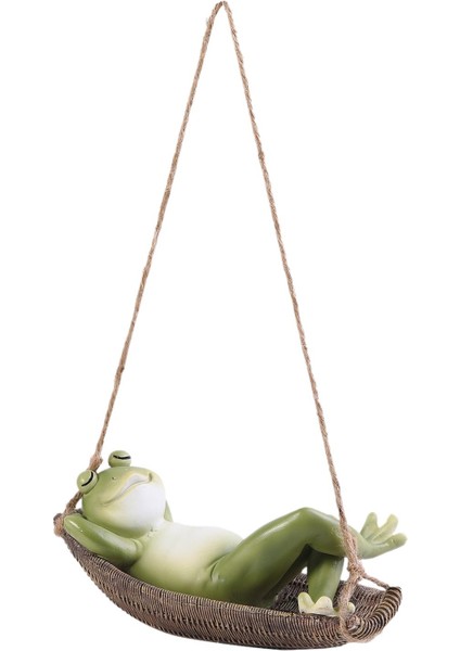 Kurbağa Heykelleri Salıncak Kurbağa Ev Dekorasyonları Kolye (Yurt Dışından)