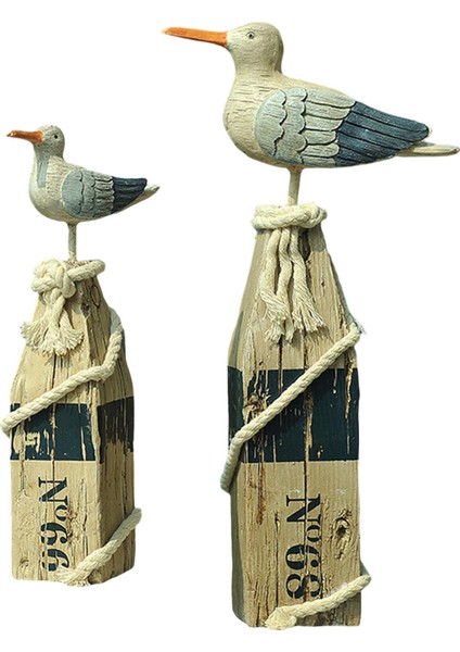 Vintage Martı Heykeli Reçine Heykelcik Kitaplık Üstü Retro Diğerleri (Yurt Dışından)