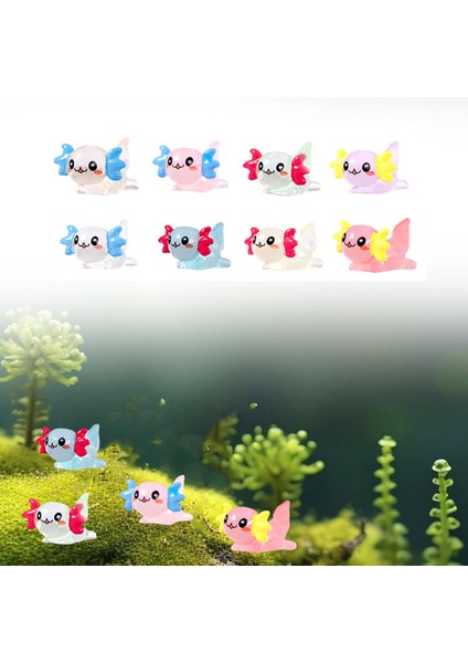 Sanatları ve Dekor Için 8'li Axolotl Minyatür Karanlıkta Parlayan Figür (Yurt Dışından) fiyatları