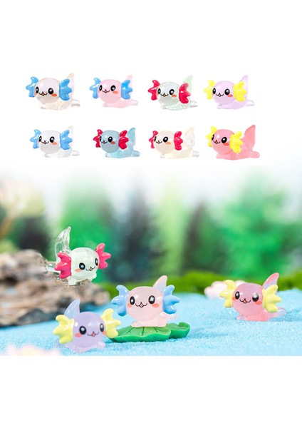 Sanatları ve Dekor Için 8'li Axolotl Minyatür Karanlıkta Parlayan Figür (Yurt Dışından) fırsatları