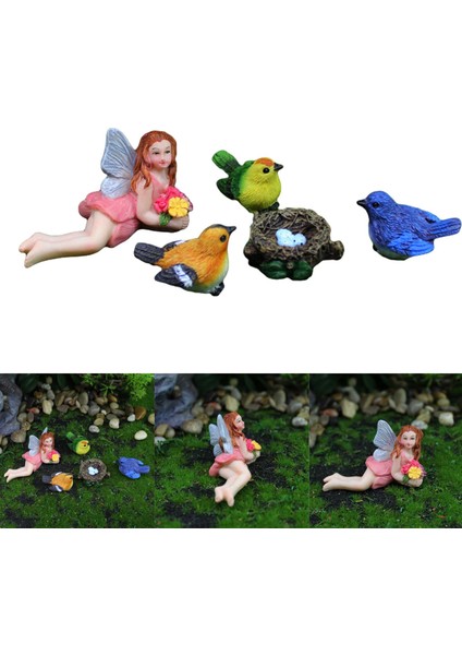 5 Reçine El Sanatları Peri Figürleri Süsleri Koleksiyonu Minyatür (Yurt Dışından) fırsatları