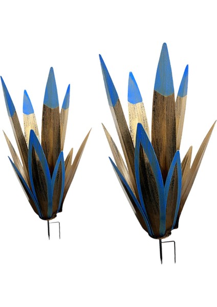 2x Metal Tequilas Rustik Heykel Çim Dekorasyonu Bahçe Dış Mekan Açık Hava (Yurt Dışından) fiyatları