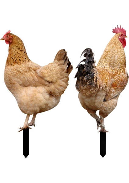 Tavuk Heykeli Kazıkları Akrilik Figürinler Dekoru (Yurt Dışından) modelleri