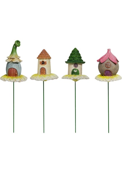 4 Reçine Heykeller Çiçeklik Veranda Aile Şlar Evi Için (Yurt Dışından)