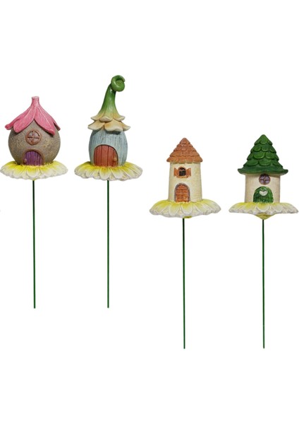 4 Reçine Heykeller Çiçeklik Veranda Aile Şlar Evi Için (Yurt Dışından)