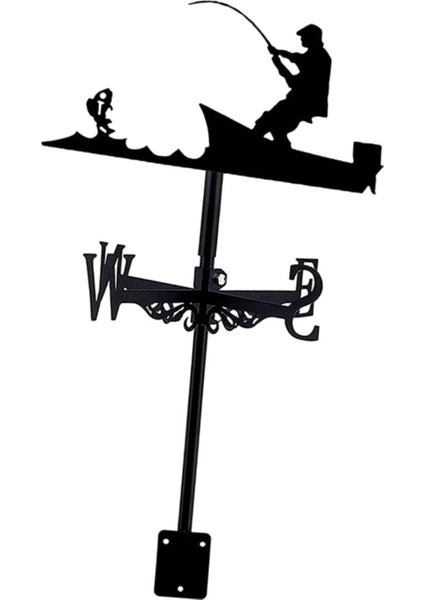 Metal Rüzgar Gülü Dekoratif Retro Rüzgar Gülü Demir Sanat Süsü Rüzgar Yönü Balıkçılık (Yurt Dışından) fiyatları