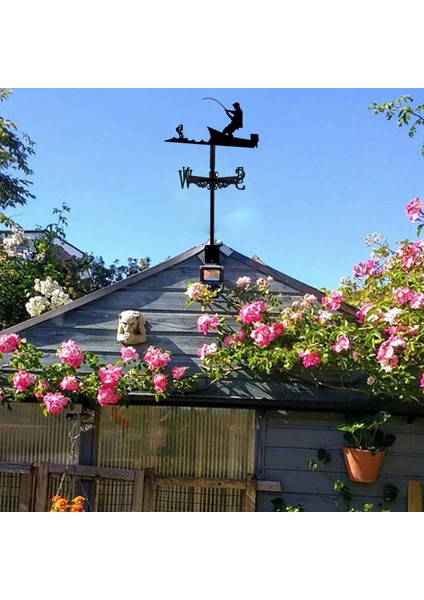 Metal Rüzgar Gülü Dekoratif Retro Rüzgar Gülü Demir Sanat Süsü Rüzgar Yönü Balıkçılık (Yurt Dışından) indirimleri