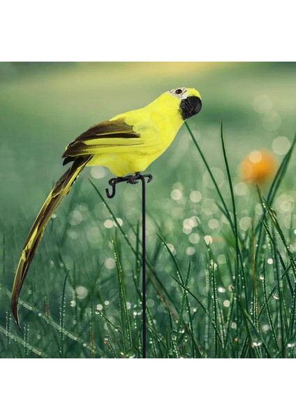 Ük Pençeli Kuş Heykel 45CM Tüy Papağan Açı Dış Veranda Dekorasyonu Sarı 45X10CM (Yurt Dışından) modelleri