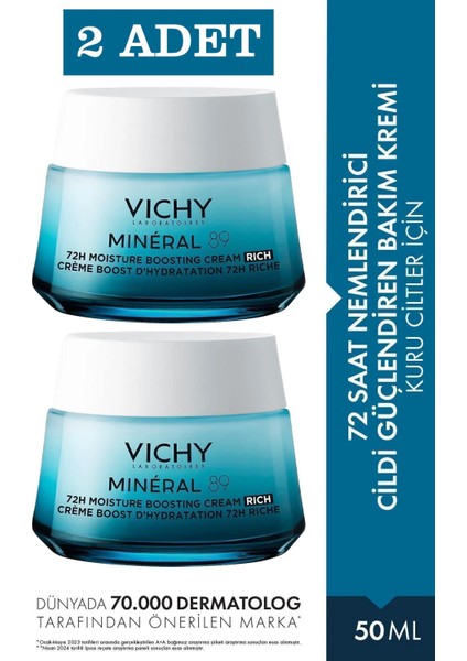Mineral 89 Rich Nemlendirici Krem 50 ml 2 Adet