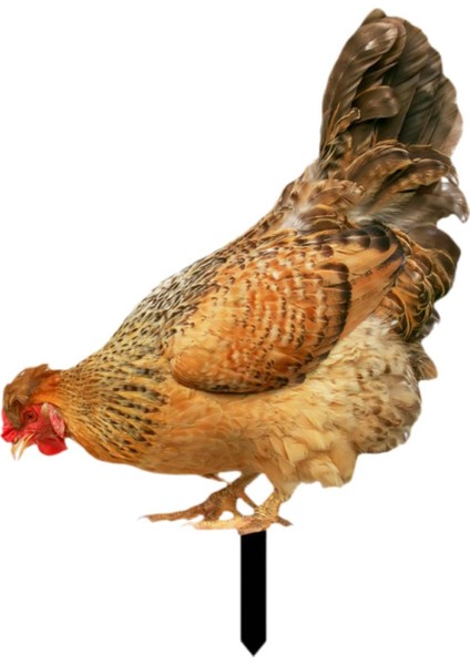 Dekoratif Tavuk Kazıkları Hediyeleri Heykeli Açık Veranda Çiti B (Yurt Dışından)