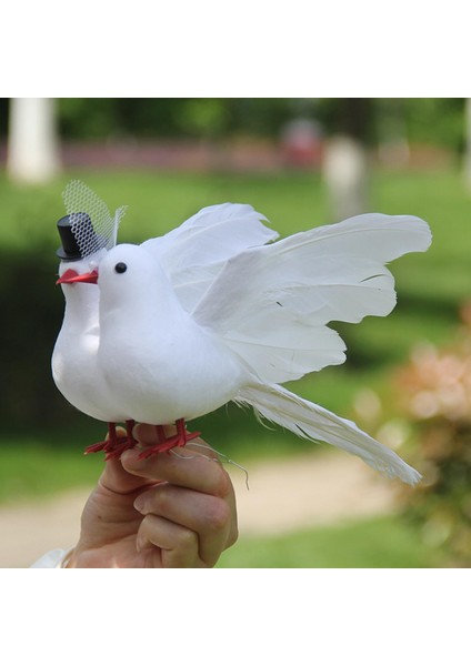 Çift Güvercin Heykeli Avlu Çiçek Için (Yurt Dışından)