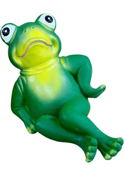 Kurbağa Heykeli Üstü Süs I Icı Karikatür Dekorasyon B (Yurt Dışından)