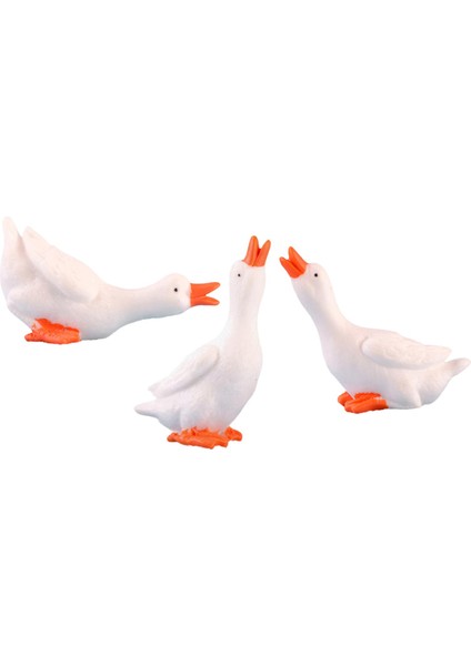 3 Adet Mini Kaz Heykelcikleri Kendin Yap El Sanatları Kaz Heykelleri Pasta Üstü Süsleri Çiftlik Ev (Yurt Dışından) fırsatları