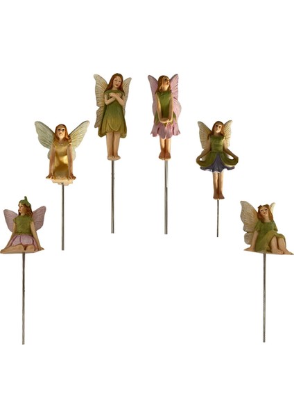 6 Minyatür Figürler Peri Aksesuarları Çiçek Isı Avlusu Için (Yurt Dışından)