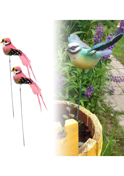 2 Kuş Kazıkları Gerçekçi Kuş Dekoru Patio Ev (Yurt Dışından) fırsatları