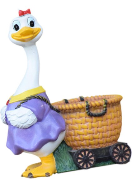 Ördek Heykeli Aşınmaya Dayanıklı Dekoratif Dekoru Patio Için (Yurt Dışından)