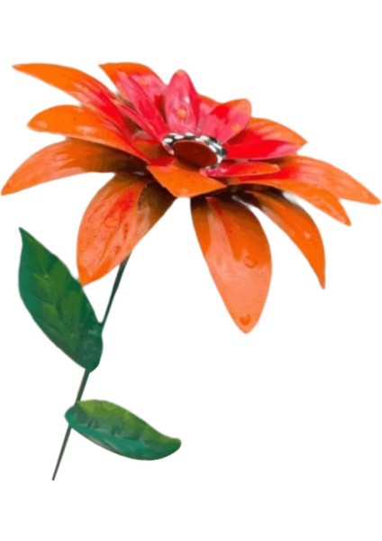 Demir Çiçek Bahçe Kazığı Hafif Çiçekler Dekor Açık Bahçe Avlu Turuncu (Yurt Dışından) fiyatları