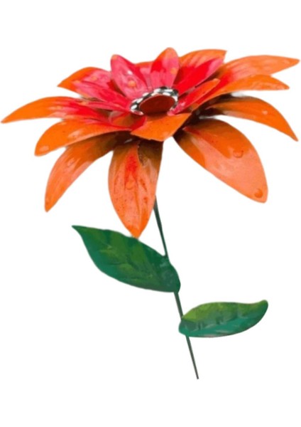 Demir Çiçek Bahçe Kazığı Hafif Çiçekler Dekor Açık Bahçe Avlu Turuncu (Yurt Dışından) modelleri