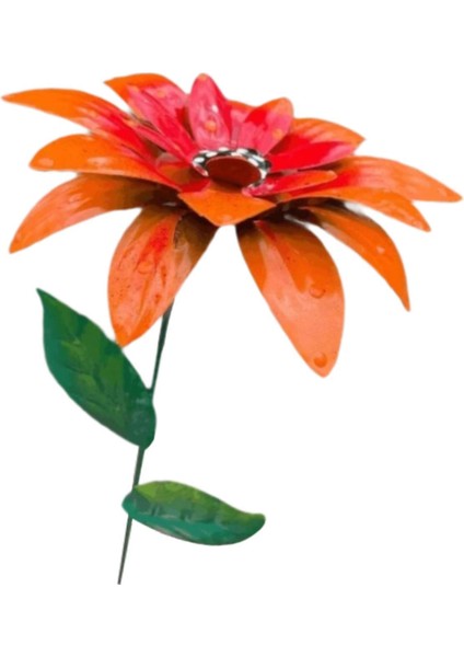 Demir Çiçek Bahçe Kazığı Hafif Çiçekler Dekor Açık Bahçe Avlu Turuncu (Yurt Dışından) fırsatları