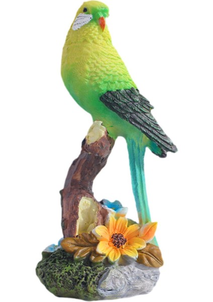 Reçine Heykelcik Kuş Heykel Dekorasyon Plaj Papağan Heykeli Yeşil (Yurt Dışından) fiyatları
