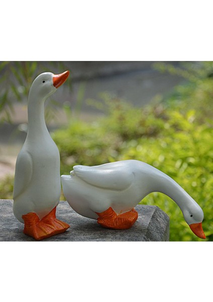 2 Reçine Ördek Figürü Süslemesi (Yurt Dışından)
