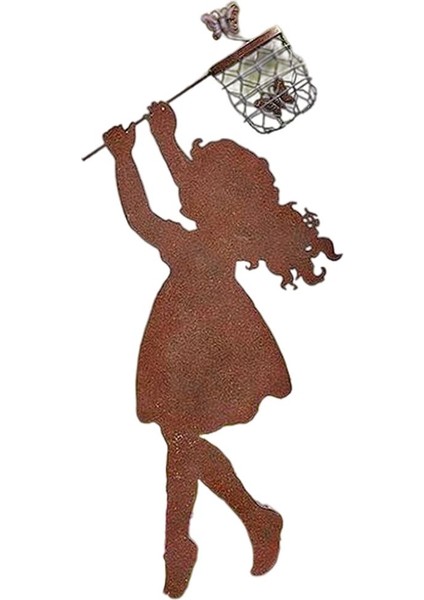 Metal Kazı Yapımı Ayakta Silüet Heykel Kazığı (Yurt Dışından)