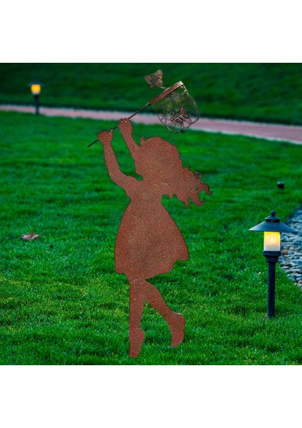 Metal Kazı Yapımı Ayakta Silüet Heykel Kazığı (Yurt Dışından) modelleri