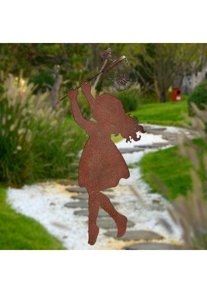 Metal Kazı Yapımı Ayakta Silüet Heykel Kazığı (Yurt Dışından) fırsatları