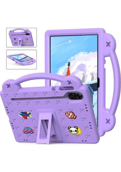 Onur Pad X9/pad X8 Pro Eva Kılıf Kickstand Anti-Damla Çocuklar Tablet Kapak-Mor Için (Yurt Dışından)