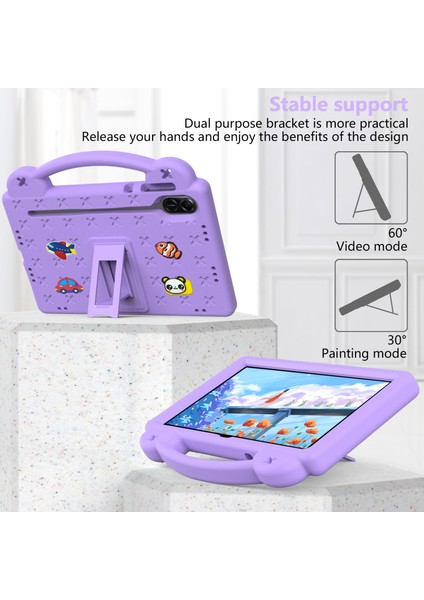 Onur Pad X9/pad X8 Pro Eva Kılıf Kickstand Anti-Damla Çocuklar Tablet Kapak-Mor Için (Yurt Dışından)