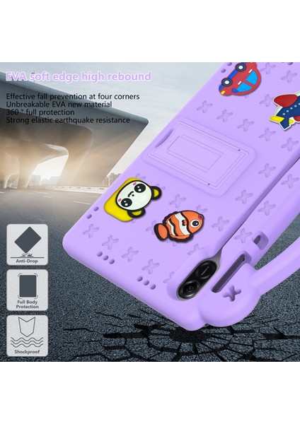 Onur Pad X9/pad X8 Pro Eva Kılıf Kickstand Anti-Damla Çocuklar Tablet Kapak-Mor Için (Yurt Dışından)