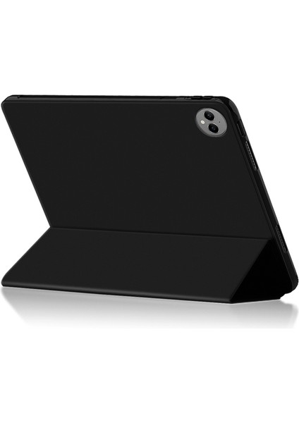 Huawei Matepad Pro 13.2 Kılıf Pu Deri Üç Katlı Stand Tablet Kapağı-Siyah (Yurt Dışından)