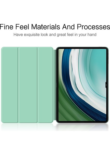 Huawei Matepad Pro 13.2 Kılıf Pu Deri Üç Katlı Stand Tablet Kapağı-Yeşil (Yurt Dışından)