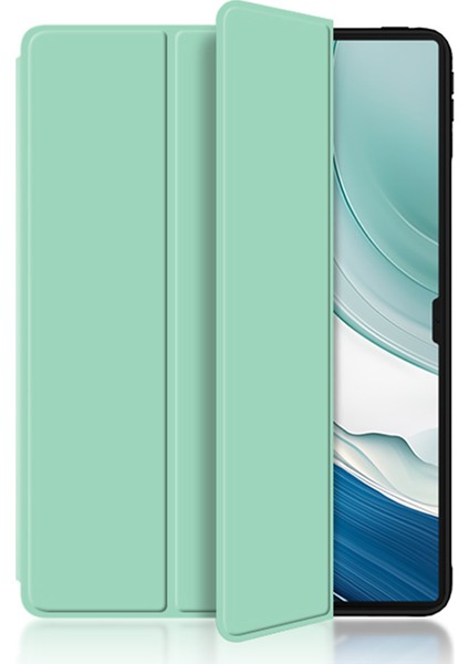 Huawei Matepad Pro 13.2 Kılıf Pu Deri Üç Katlı Stand Tablet Kapağı-Yeşil (Yurt Dışından)