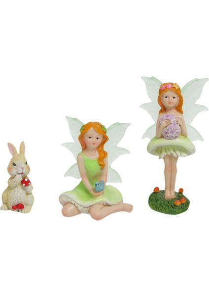 3x Peri Aksesuarları Minyatür Heykelcik Heykel Heykeli (Yurt Dışından)